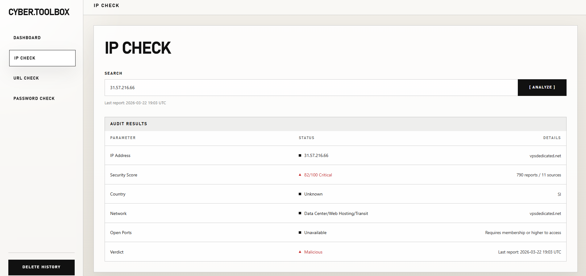 IP Check screenshot